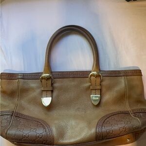 Gucci Tan Leather Shoulder Bag